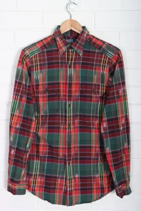 RALPH LAUREN POLO Plaid Madras Long Sleeve Shirt (S)