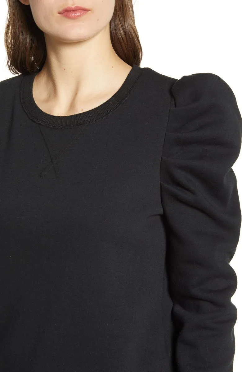 Rebecca Minkoff  |Crew Neck Long Sleeves Plain Cotton Puff Sleeves