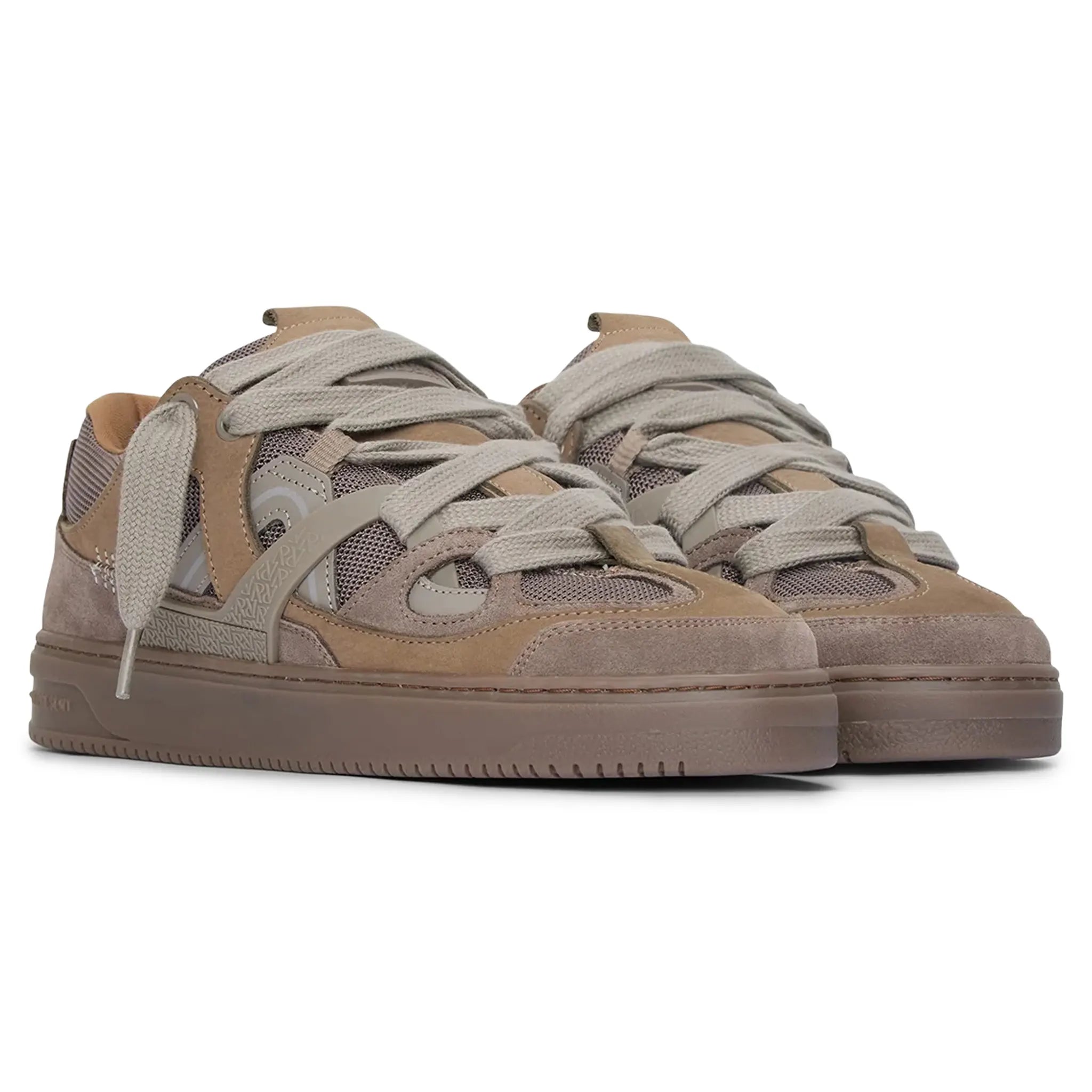 Represent Bully Panelled Canvas Washed Taupe Sneakers