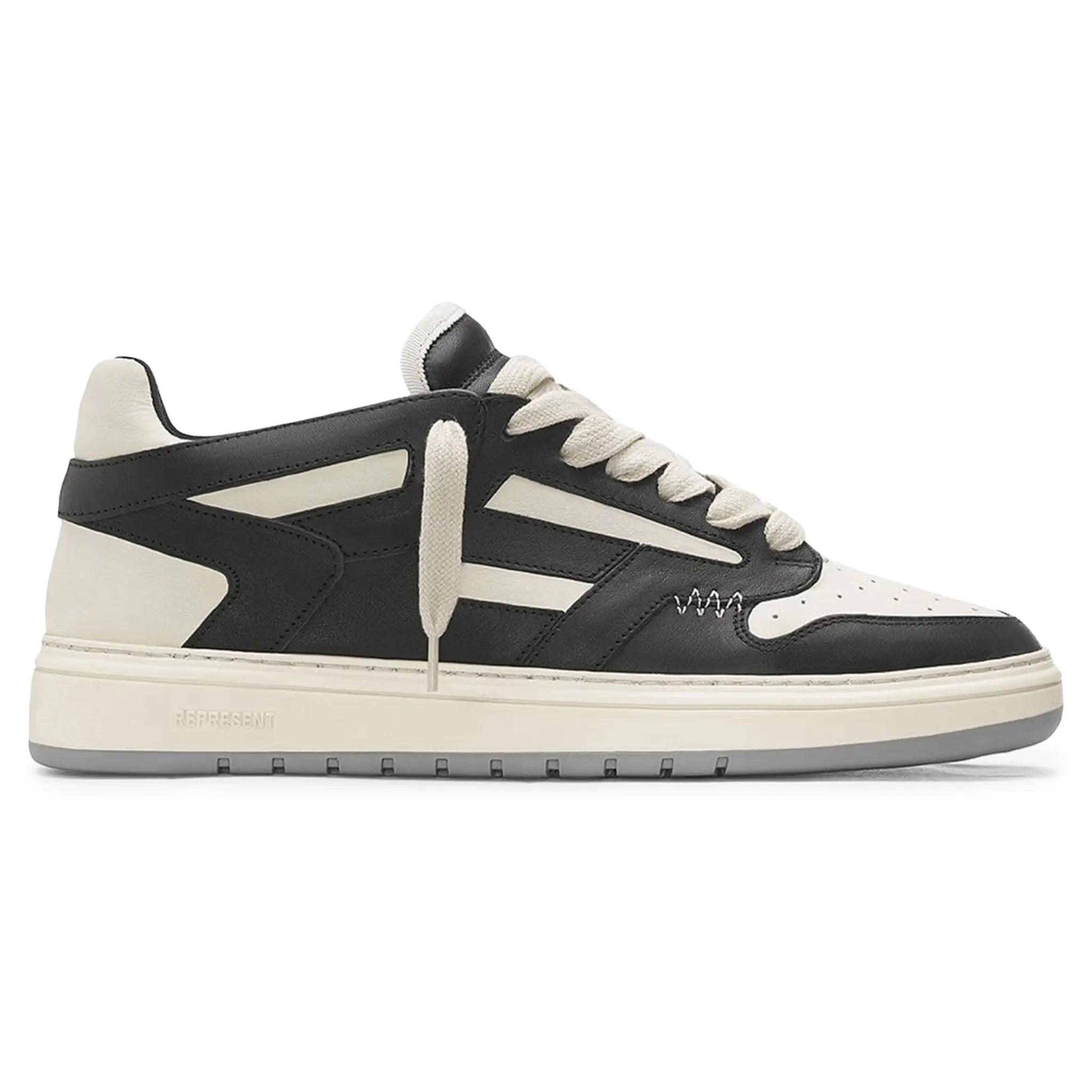 Represent Reptor Low Black Vintage White Sneakers