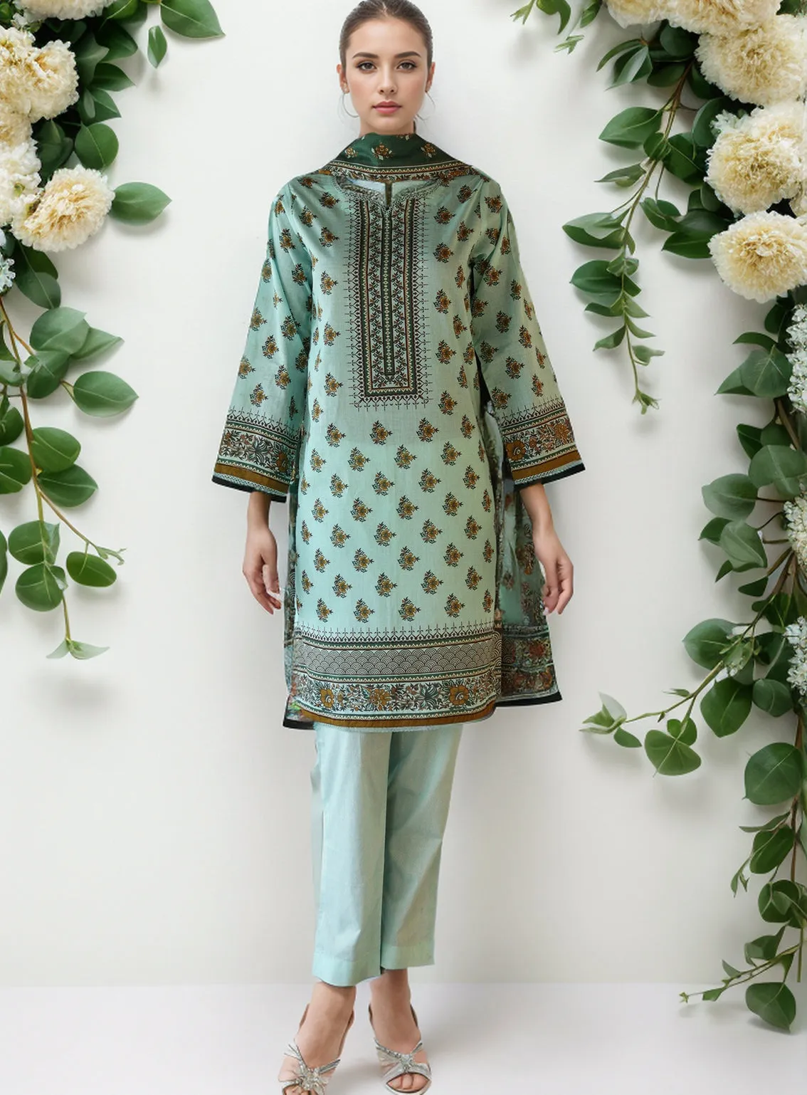 Royal Fashion Digital Printed Lawn 3 Piece Stitched Suit RF24DPL D-08