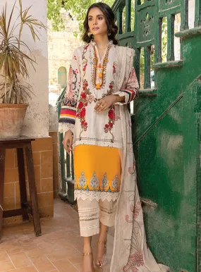 Rung By Al Zohaib Embroidered Lawn Unstitched 3 Piece Suit - AZ23EE 05