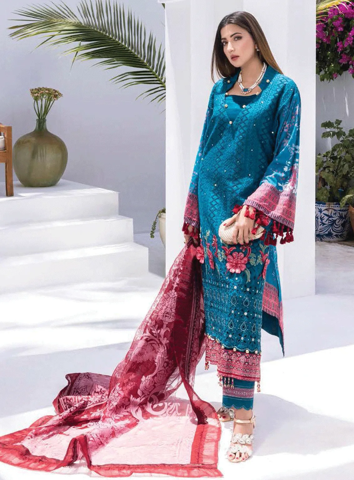 Rungkari By Mahiymaan Embroidered Lawn Unstitched 3 Piece Suit - AZ23RM A02