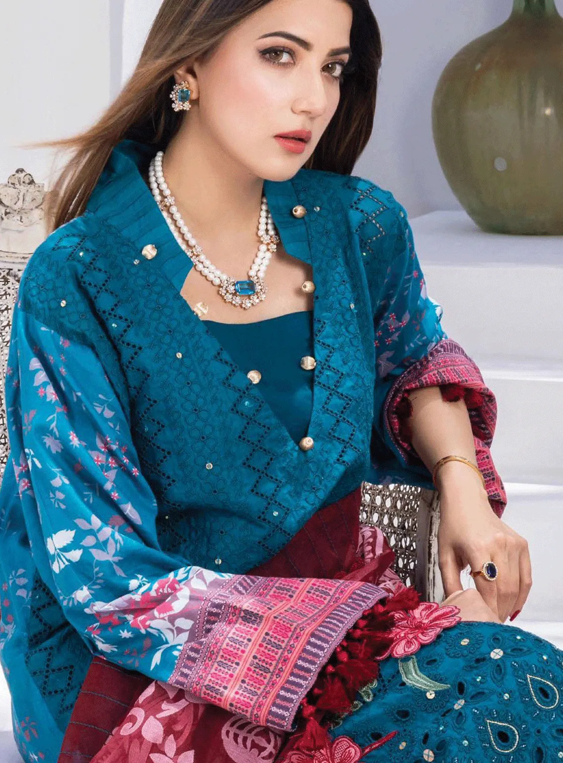 Rungkari By Mahiymaan Embroidered Lawn Unstitched 3 Piece Suit - AZ23RM A02