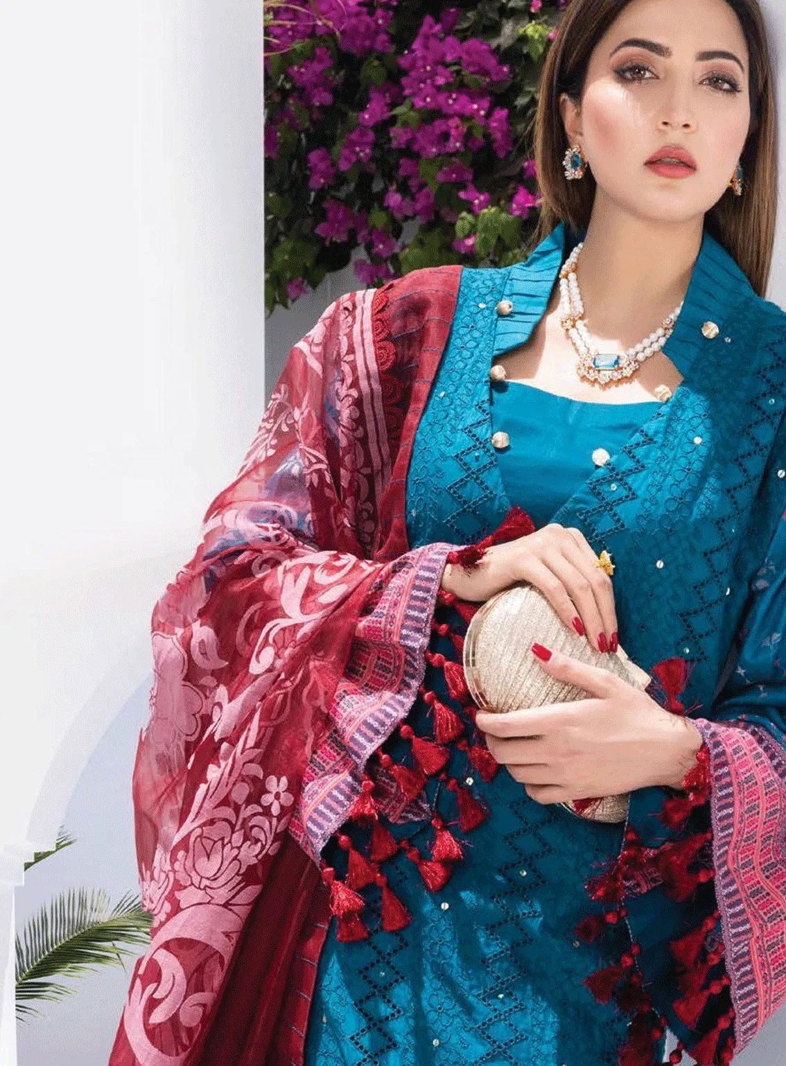 Rungkari By Mahiymaan Embroidered Lawn Unstitched 3 Piece Suit - AZ23RM A02