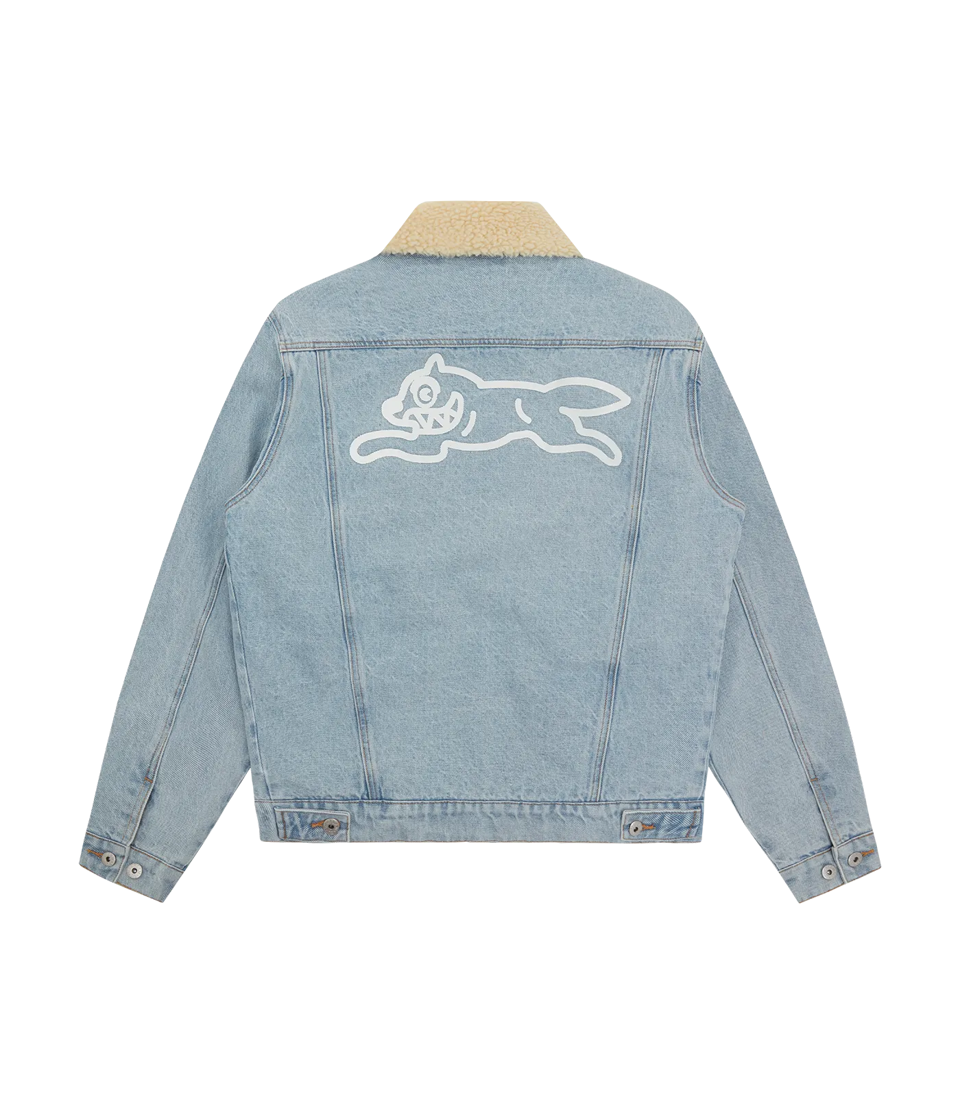 RUNNING DOG SHERPA TRUCKER JACKET - HEAVY WASH BLUE