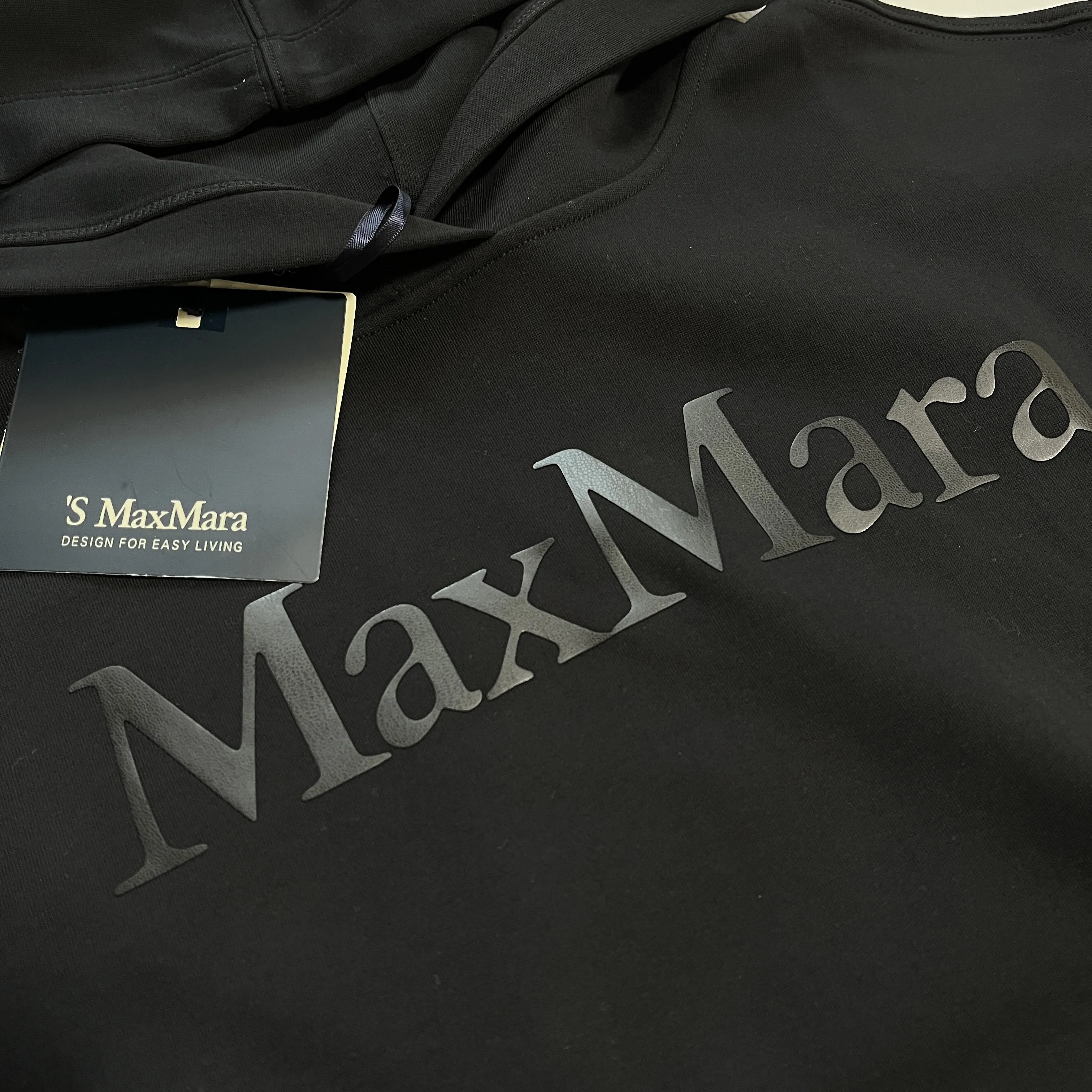 S Max Mara  |Long Sleeves Plain Logo Hoodies & Sweatshirts