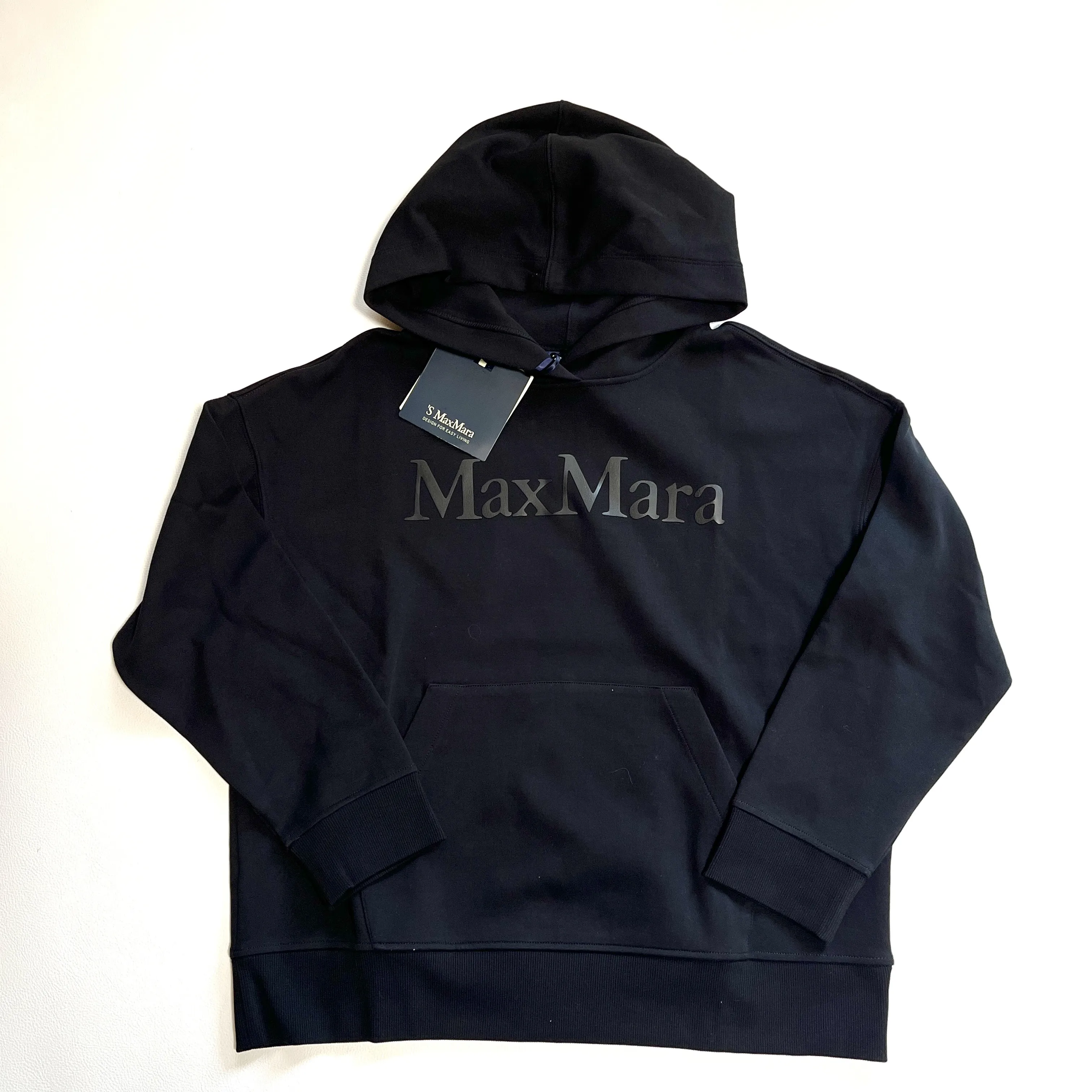 S Max Mara  |Long Sleeves Plain Logo Hoodies & Sweatshirts