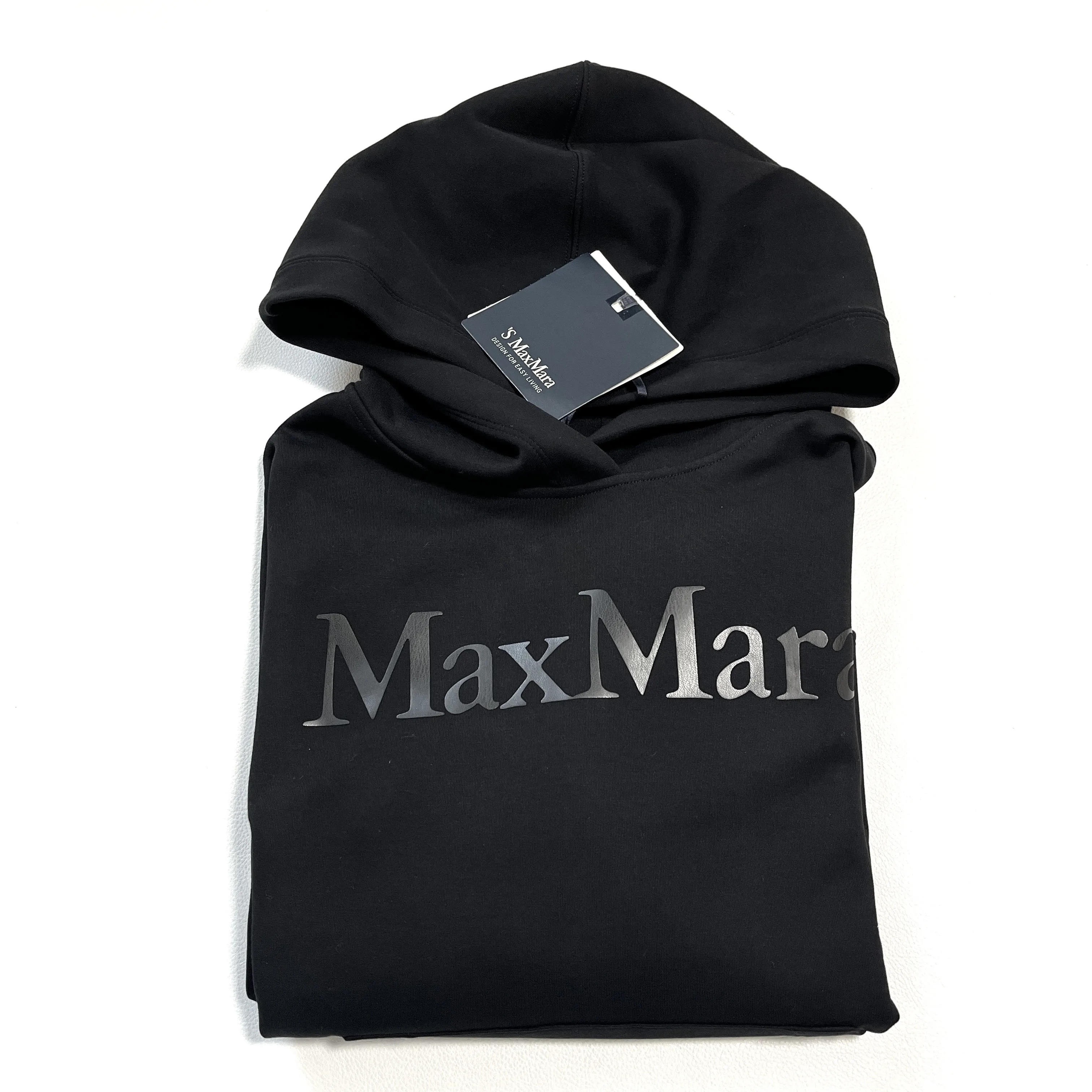 S Max Mara  |Long Sleeves Plain Logo Hoodies & Sweatshirts