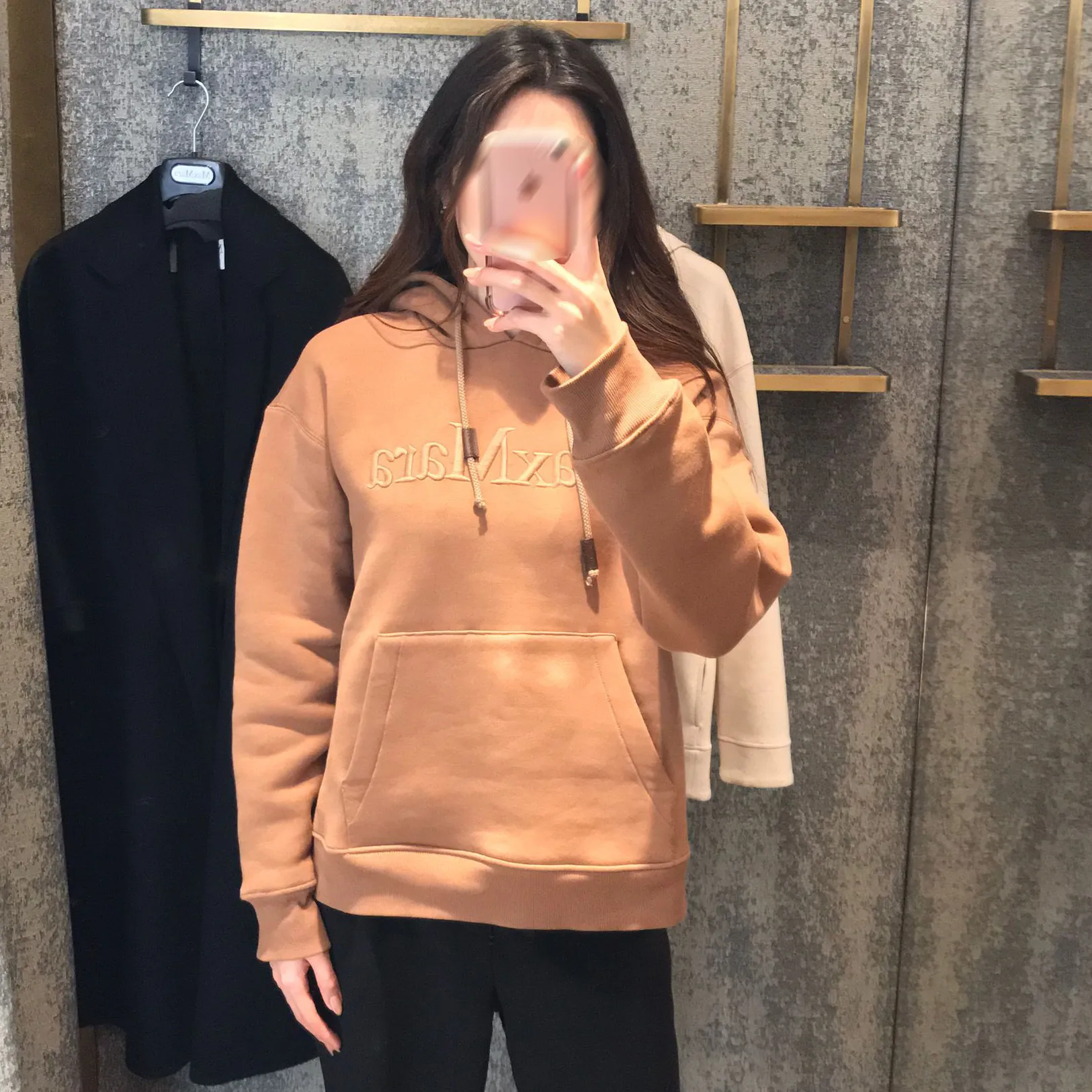 S Max Mara  |Plain Cotton Logo Hoodies & Sweatshirts