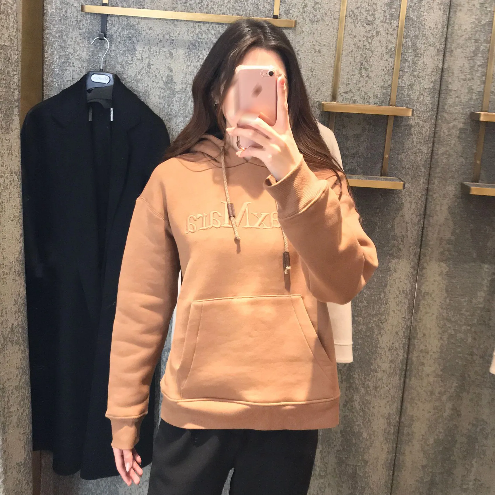 S Max Mara  |Plain Cotton Logo Hoodies & Sweatshirts