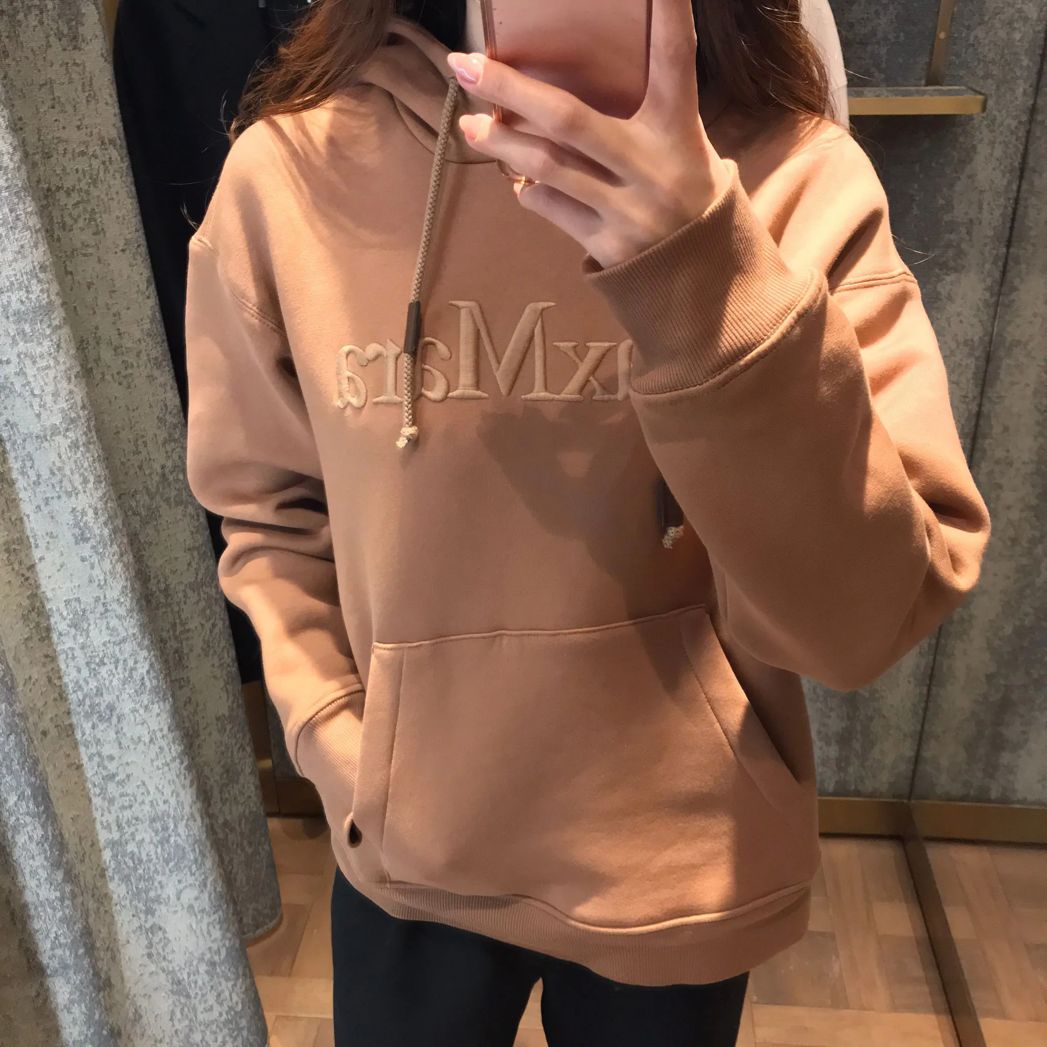 S Max Mara  |Plain Cotton Logo Hoodies & Sweatshirts