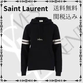 Saint Laurent  |Street Style Cotton Logo Hoodies & Sweatshirts