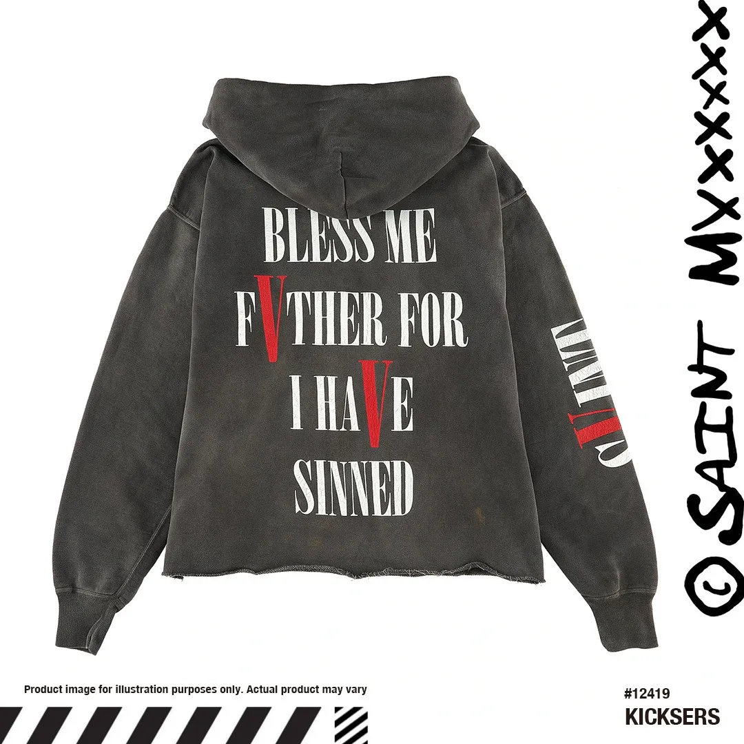 Saint Mxxxxxx  |Unisex Street Style Collaboration Logo Hoodies