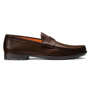 Santoni Ascott P2 Penny Loafer Shoes Brown