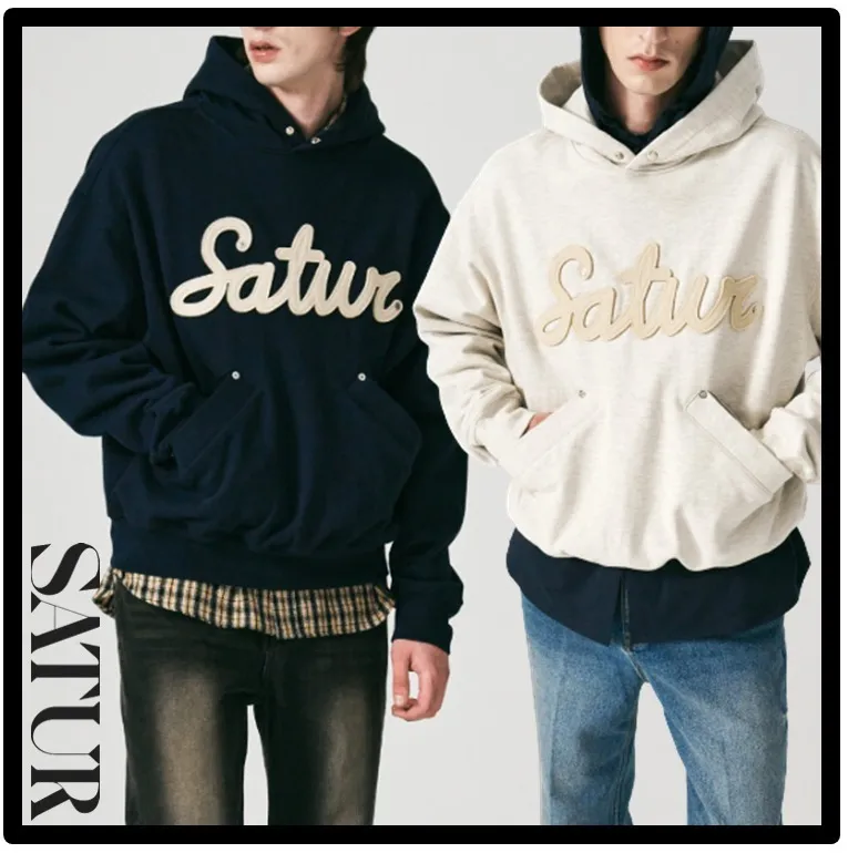 SATUR  |Street Style Logo Hoodies