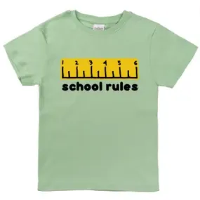 School Rules Organic Cotton Toddler Shirt / Green