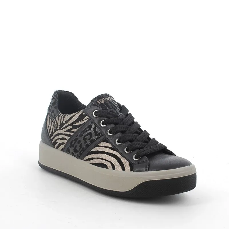 SNEAKER IGI&CO DONNA NAPPA ZEBRATA NERO 8172600