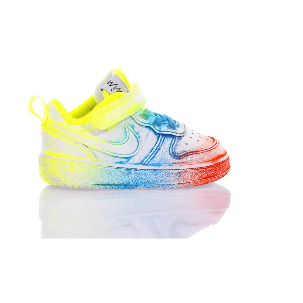 Sneakers Fluorescenti Fatti a Mano per Junior