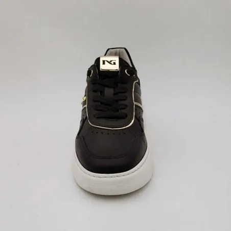 SNEAKERS NEROGIARDINI DONNA GUANTO NERO BRILL COLORE PLATINO I205380D/100