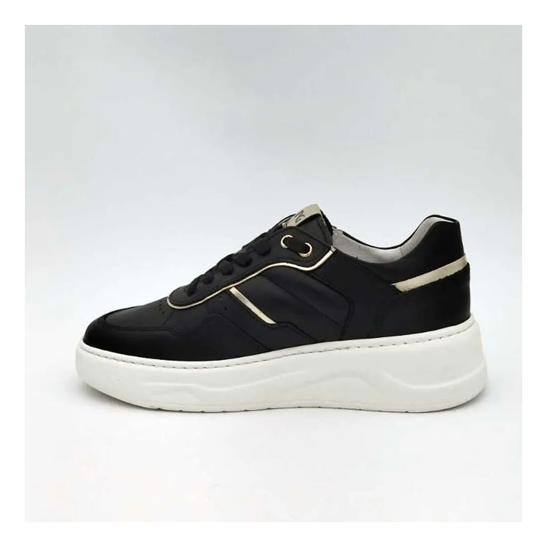 SNEAKERS NEROGIARDINI DONNA GUANTO NERO BRILL COLORE PLATINO I205380D/100