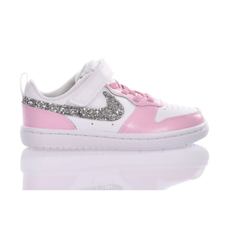 Sneakers Rosa Fatti a Mano per Junior