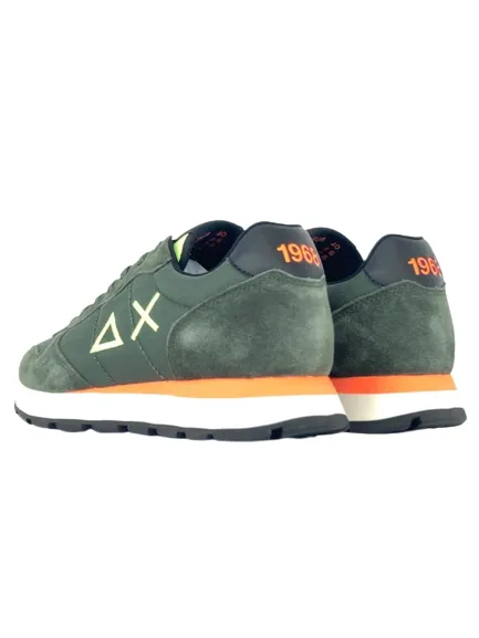 SNEAKERS UOMO VERDE MILITARE Z43102 TOM FLUO NYLON