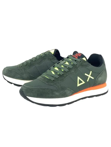 SNEAKERS UOMO VERDE MILITARE Z43102 TOM FLUO NYLON