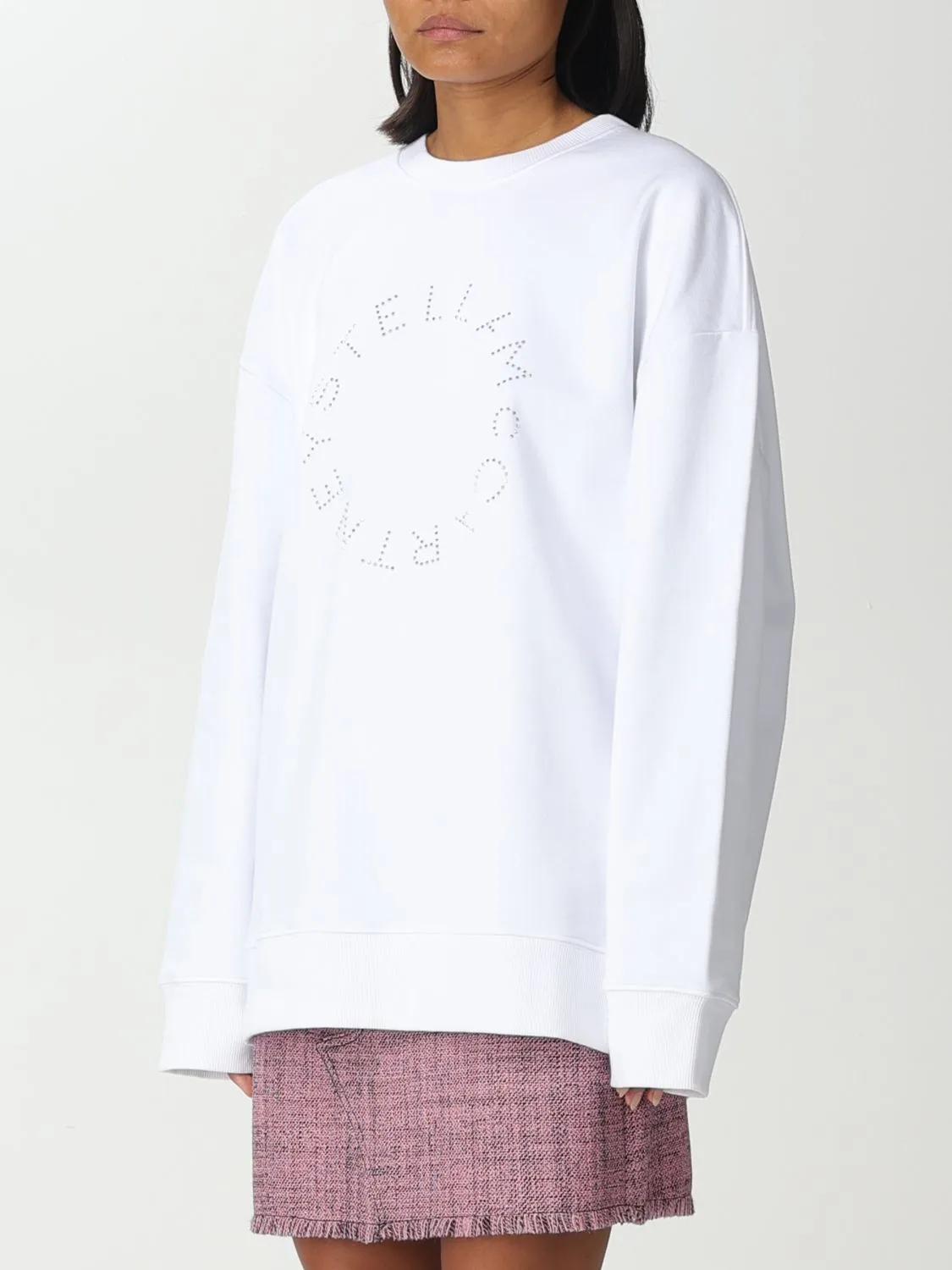 Stella McCartney  |Crew Neck Long Sleeves Cotton Logo Hoodies & Sweatshirts