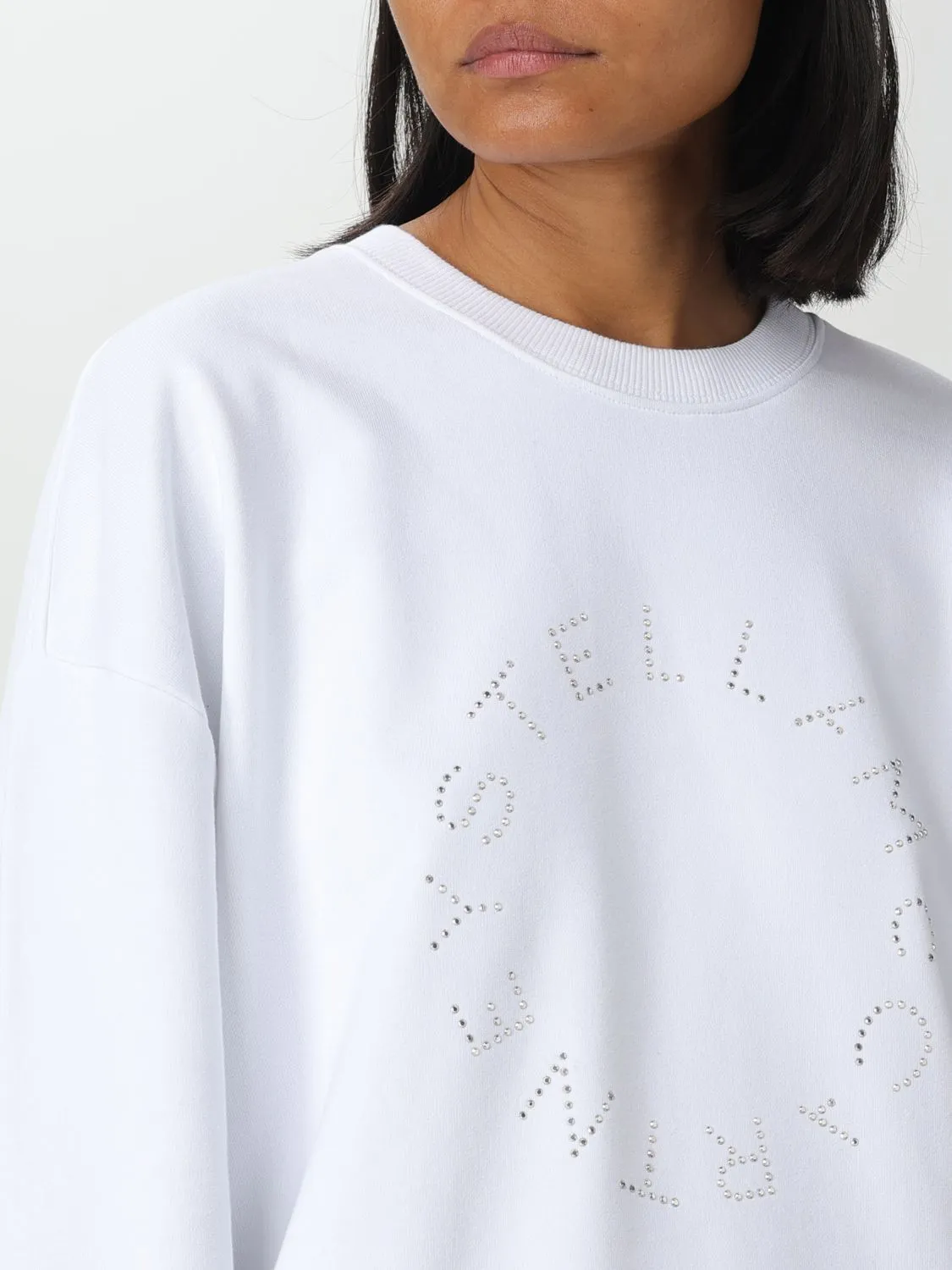 Stella McCartney  |Crew Neck Long Sleeves Cotton Logo Hoodies & Sweatshirts