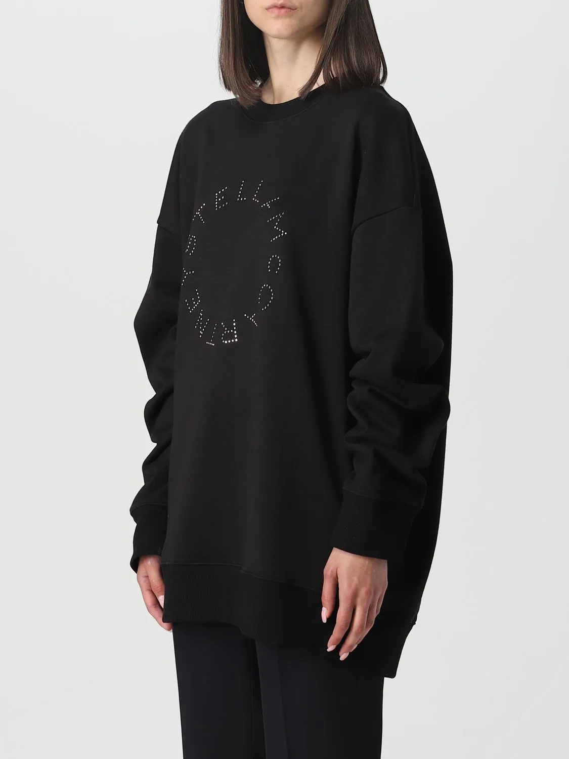 Stella McCartney  |Crew Neck Long Sleeves Cotton Logo Hoodies & Sweatshirts