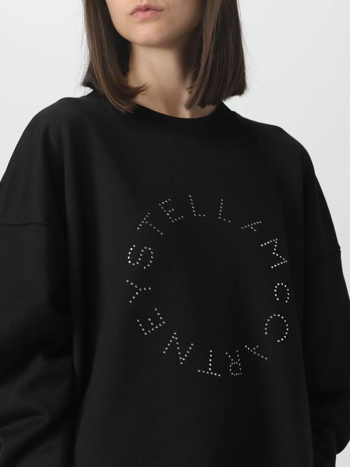 Stella McCartney  |Crew Neck Long Sleeves Cotton Logo Hoodies & Sweatshirts