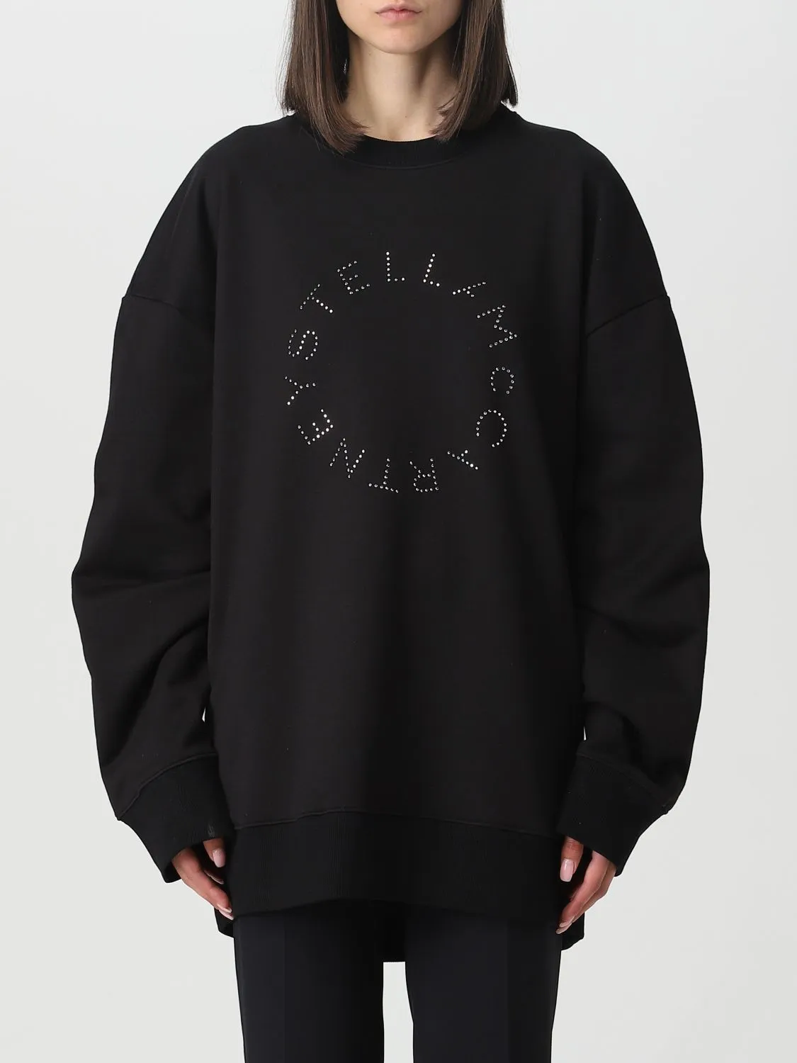 Stella McCartney  |Crew Neck Long Sleeves Cotton Logo Hoodies & Sweatshirts