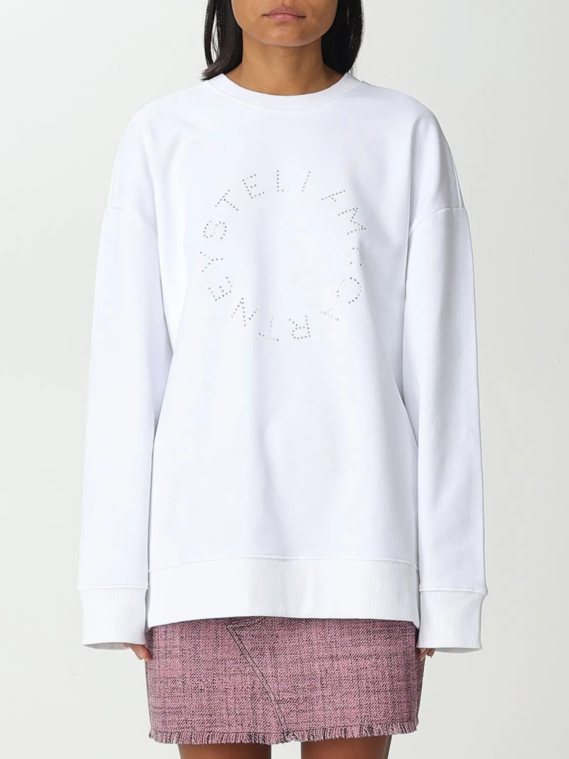 Stella McCartney  |Crew Neck Long Sleeves Cotton Logo Hoodies & Sweatshirts