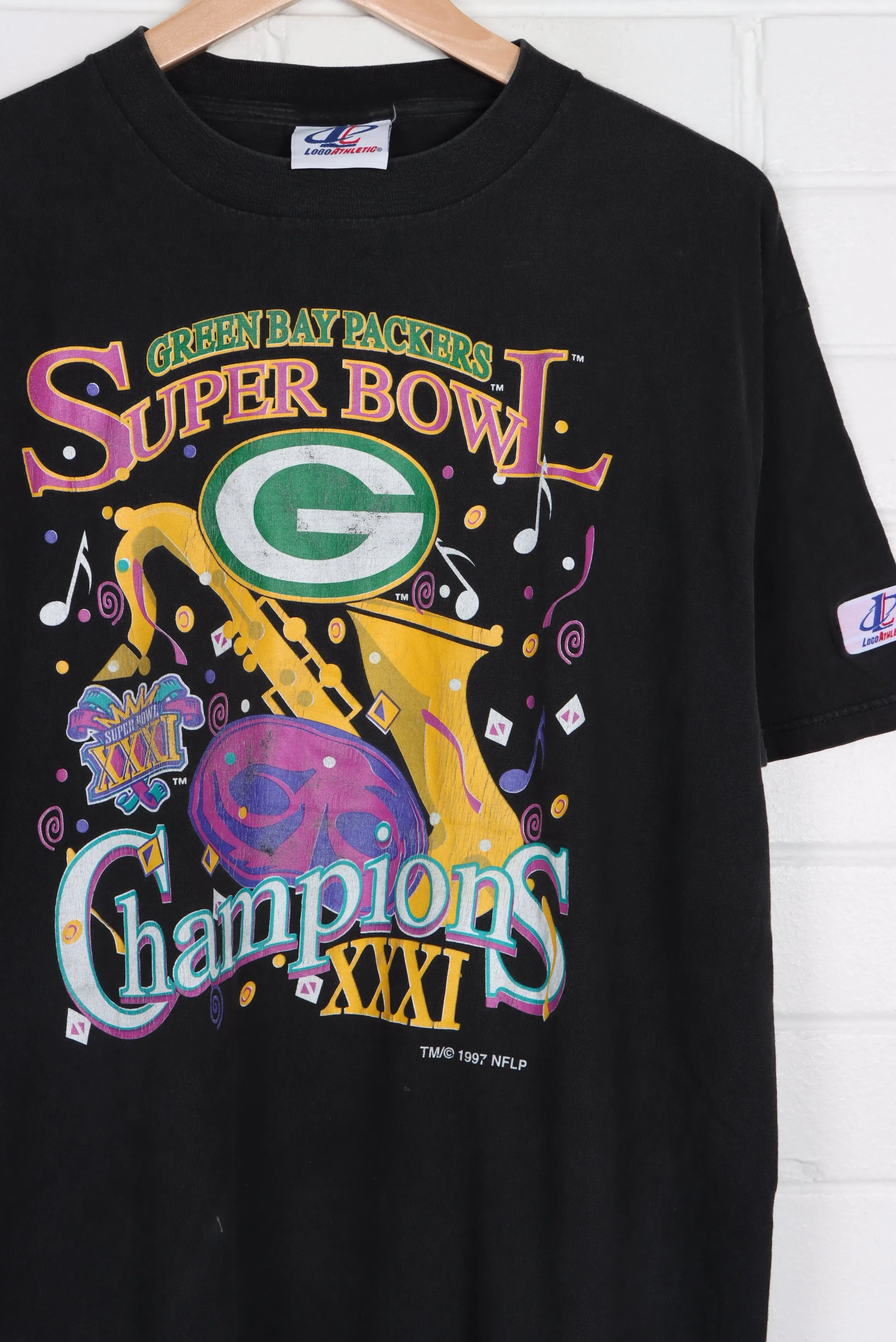 Super Bowl Champions Green Bay Packers 1997 T-Shirt (L)