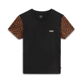 T-SHIRT WILD COLORBLOCK Donna Black Animal spot