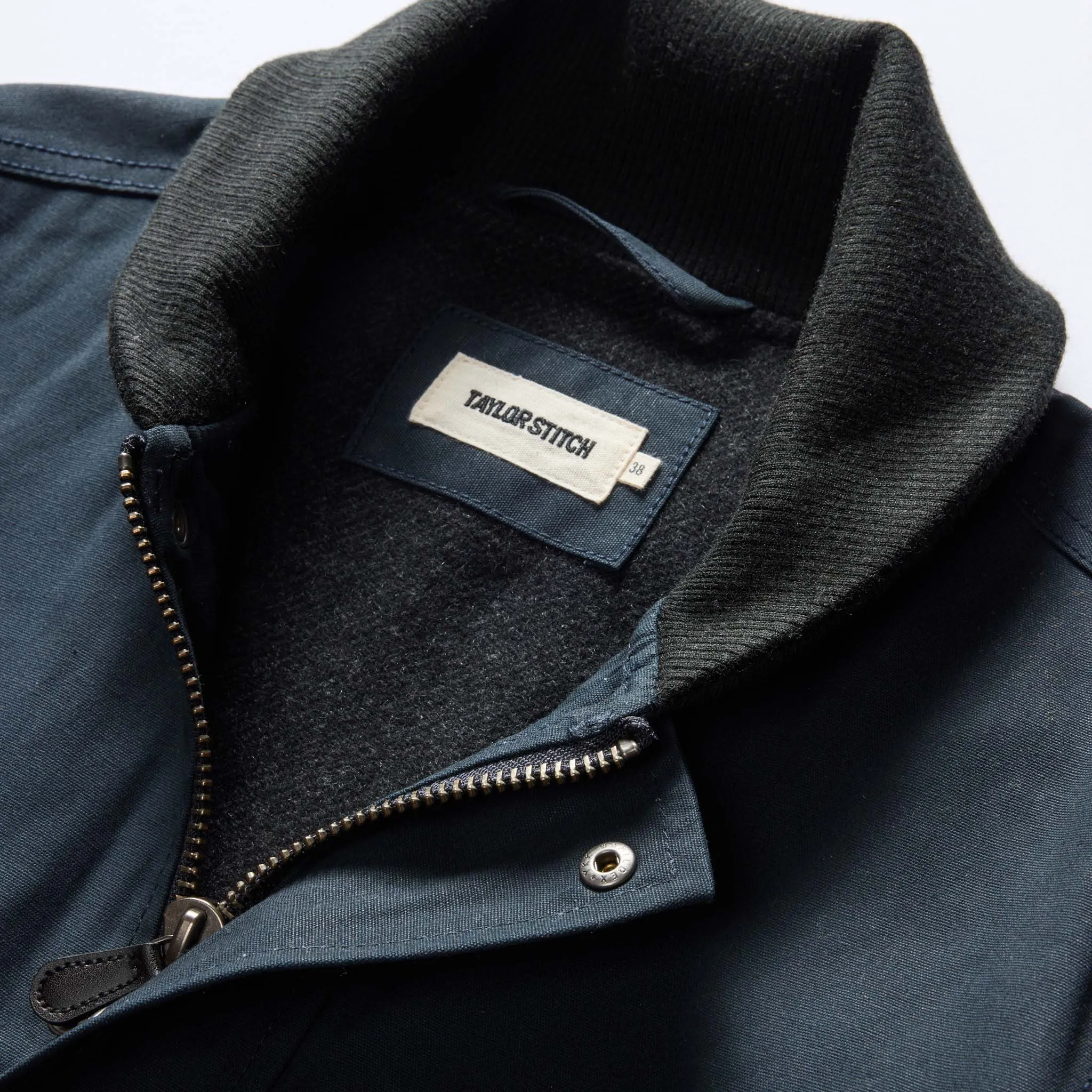 The Deck Jacket in Dark Navy Dry Wax