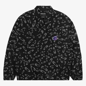 The Hundreds 'Adam Bomb Pins' Trucker Jacket Black