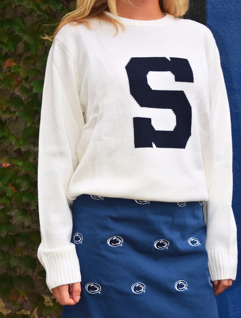 Varsity S Sweater | Ivory