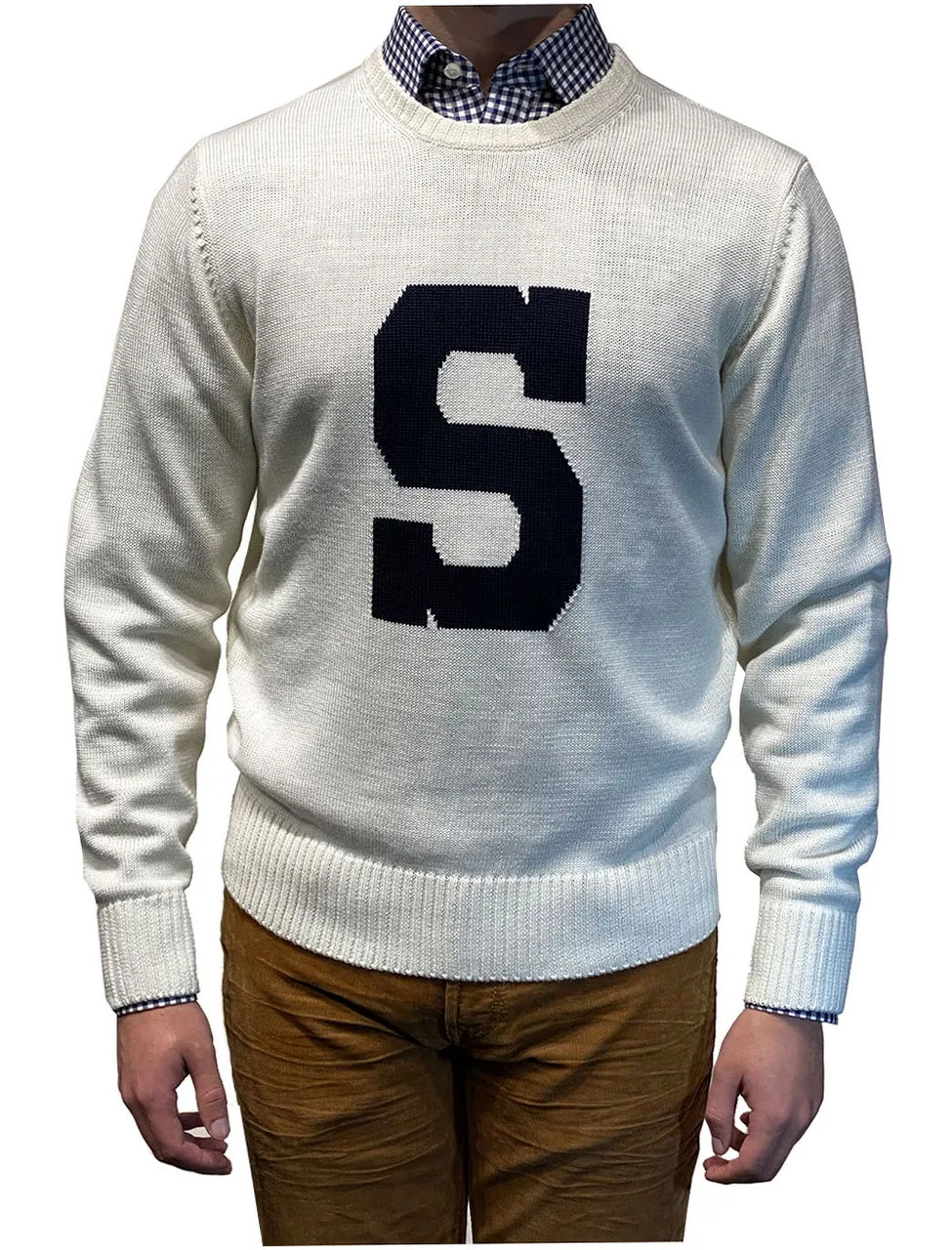 Varsity S Sweater | Ivory