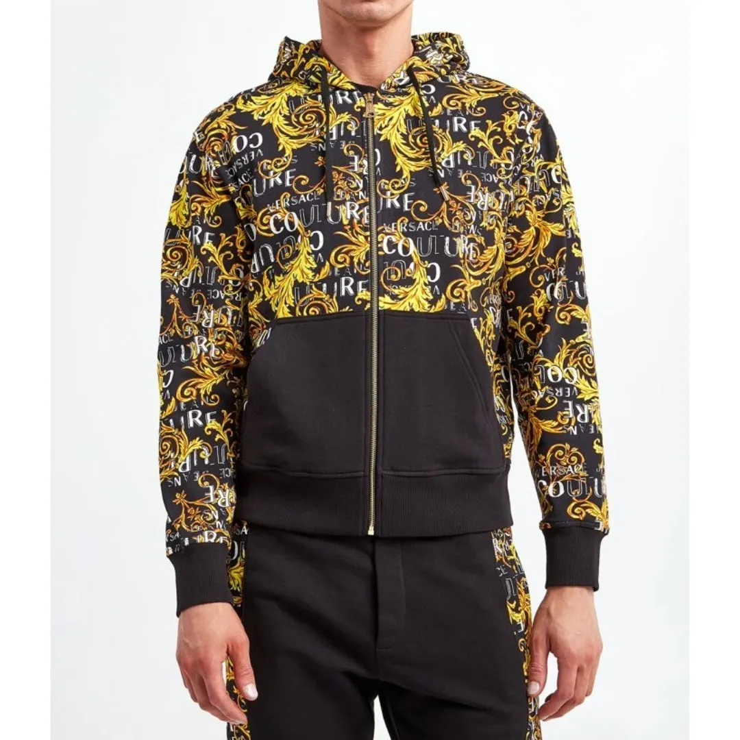 VERSACE JEANS  |Unisex Street Style Long Sleeves Cotton Logo Hoodies