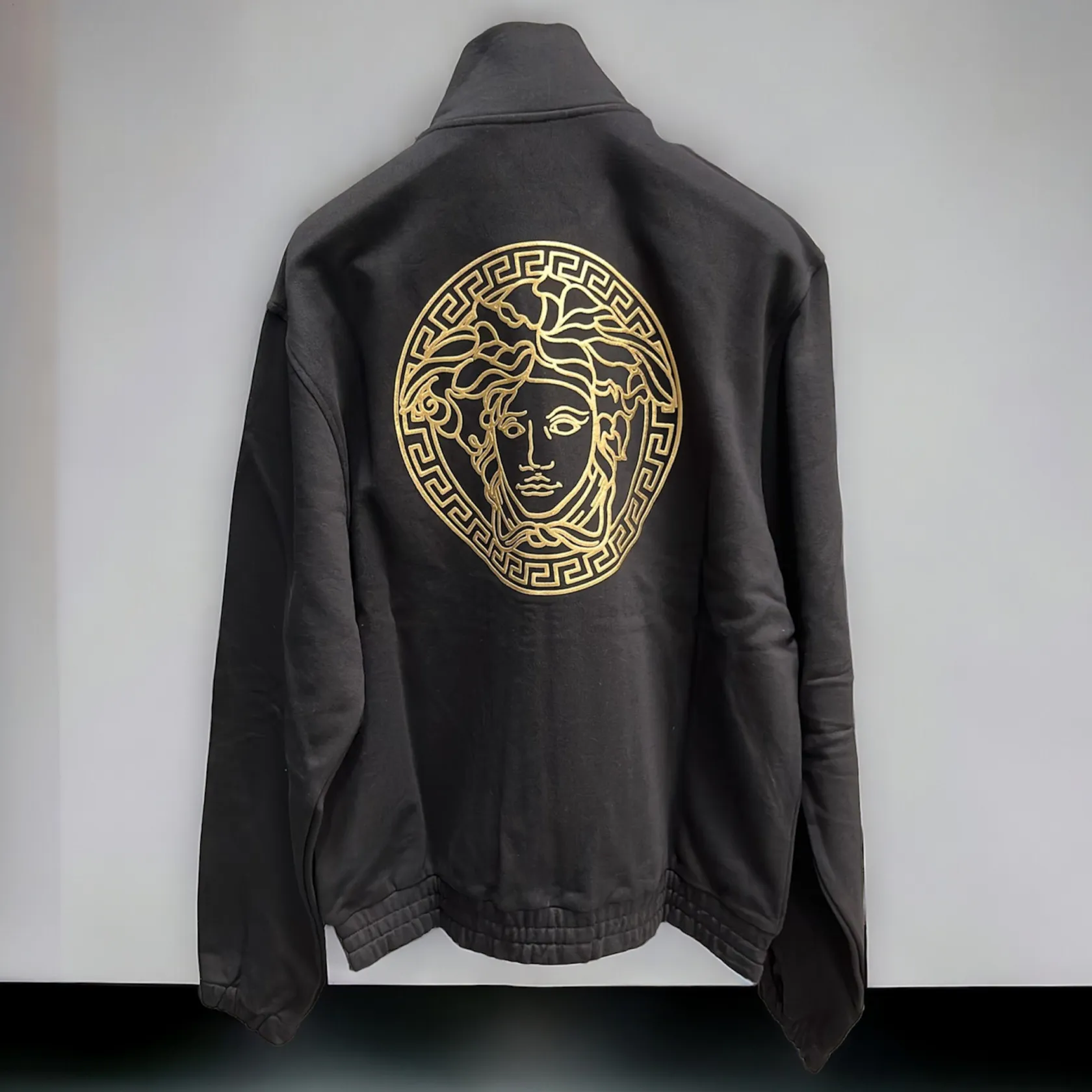 VERSACE  |Street Style Long Sleeves Plain Logo Luxury Hoodies