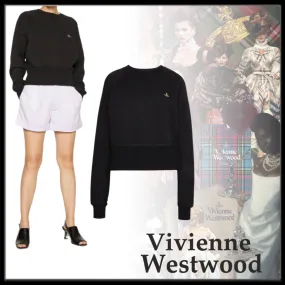 Vivienne Westwood  |Crew Neck Unisex Sweat Long Sleeves Cotton