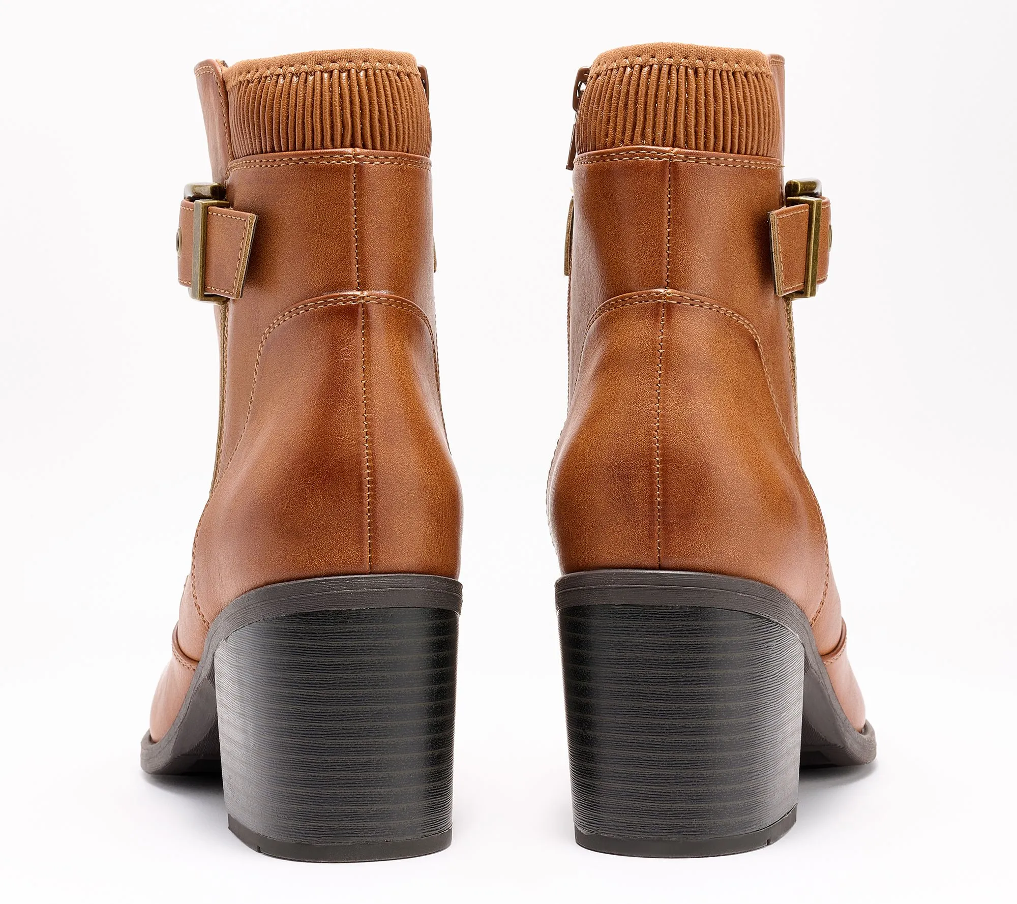 White Mountain Fashion Block Heel Boots - Dessert