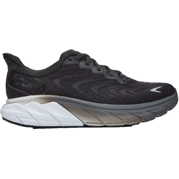 Women's Hoka One One Arahi 6, Black/White, 9 B Medium