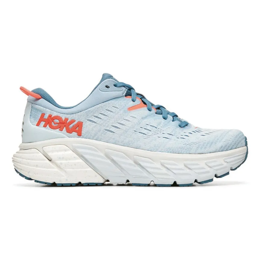 Women's Hoka One One Gaviota 4, Blue Fog/Plein Air, 5 B Medium