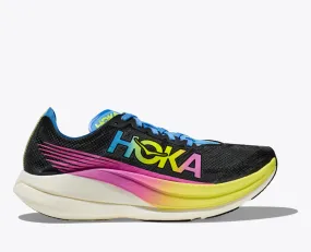 Women's Hoka One One Rocket X 2, Black/Multi, 9.5 B Medium