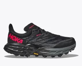 Women's Hoka One One Speedgoat 5 GTX Spike, Black/Black, 7 B Medium