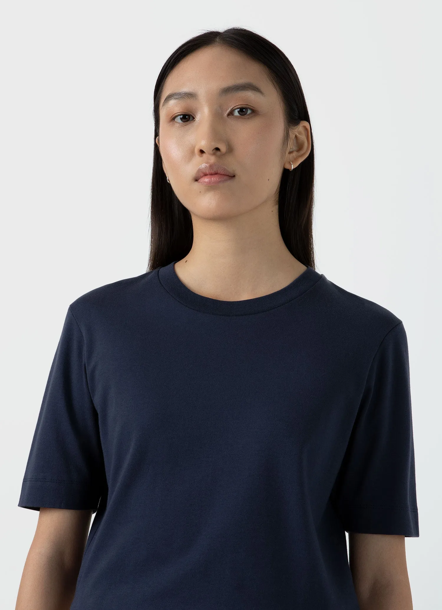 Women's Mid Sleeve T-shirt in Navy