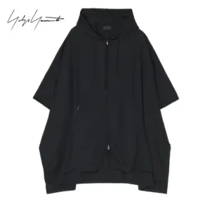 Yohji Yamamoto  |Unisex Street Style Cropped Plain Designers Hoodies